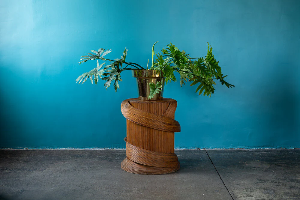Bamboo Pedestal Table