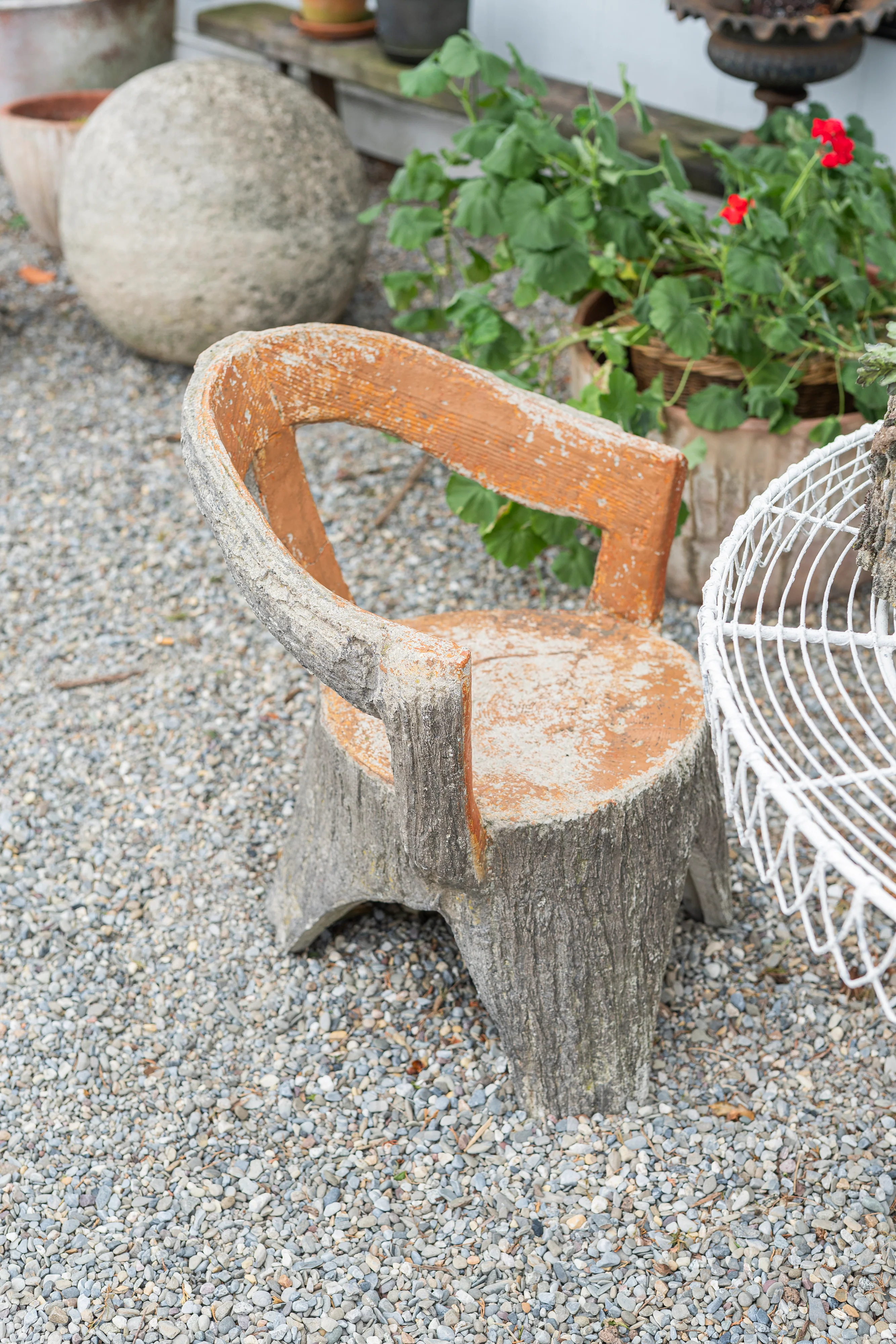 Faux Bois Stone Chairs