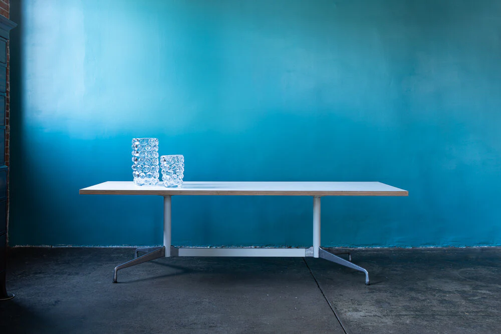 Long White Table on Eames Base