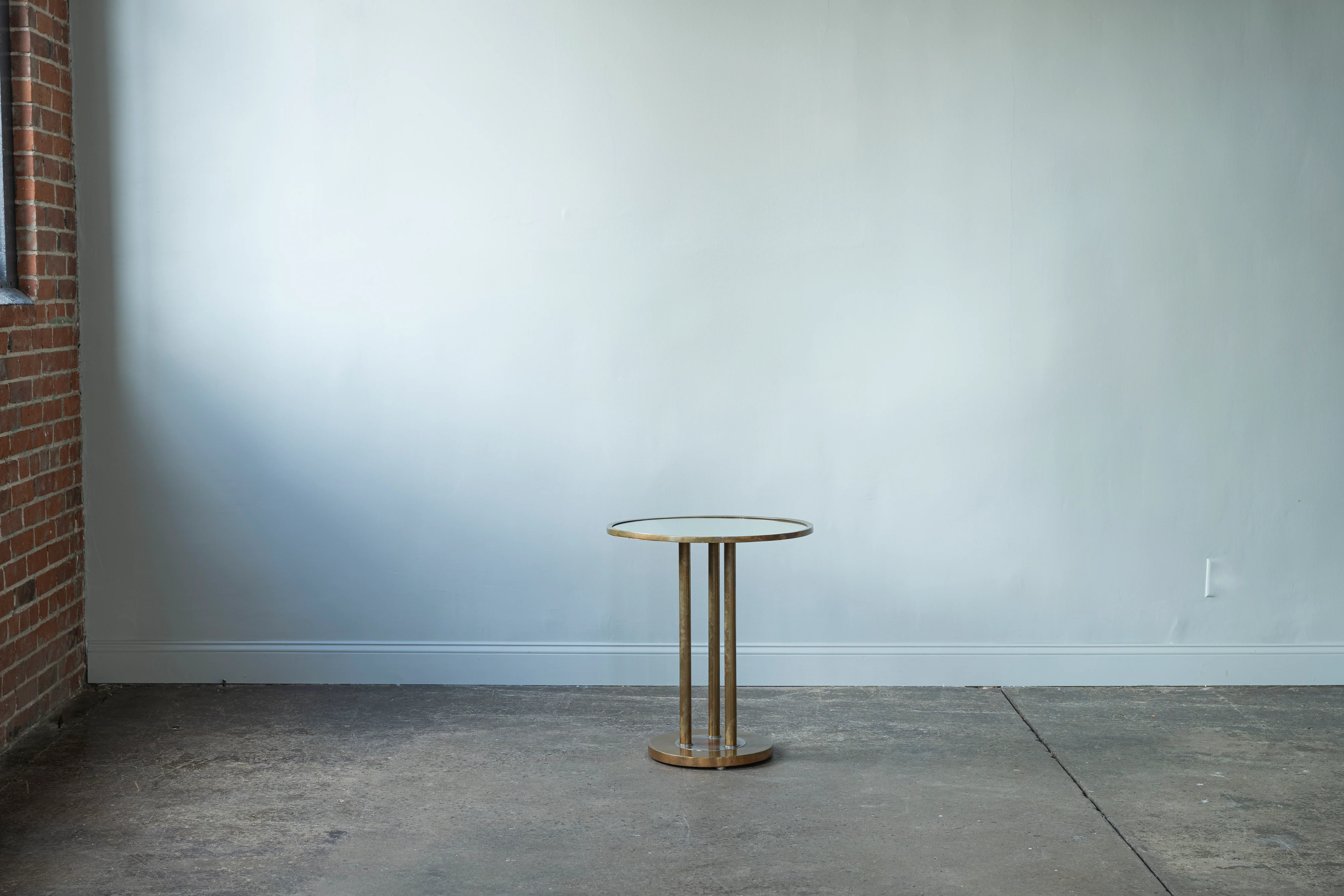 Small Round Brass Table