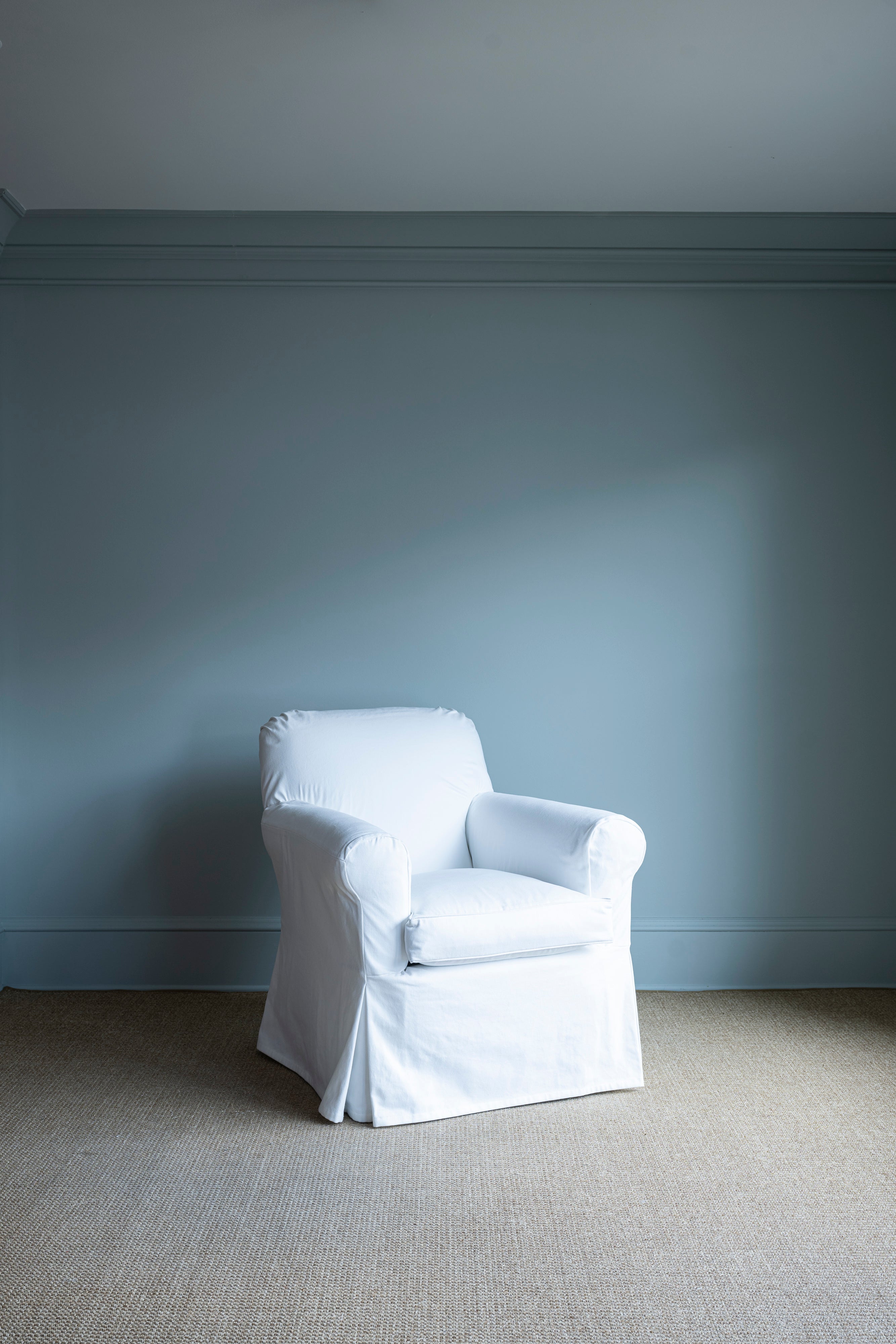 Pair of White Slipcovered Chairs