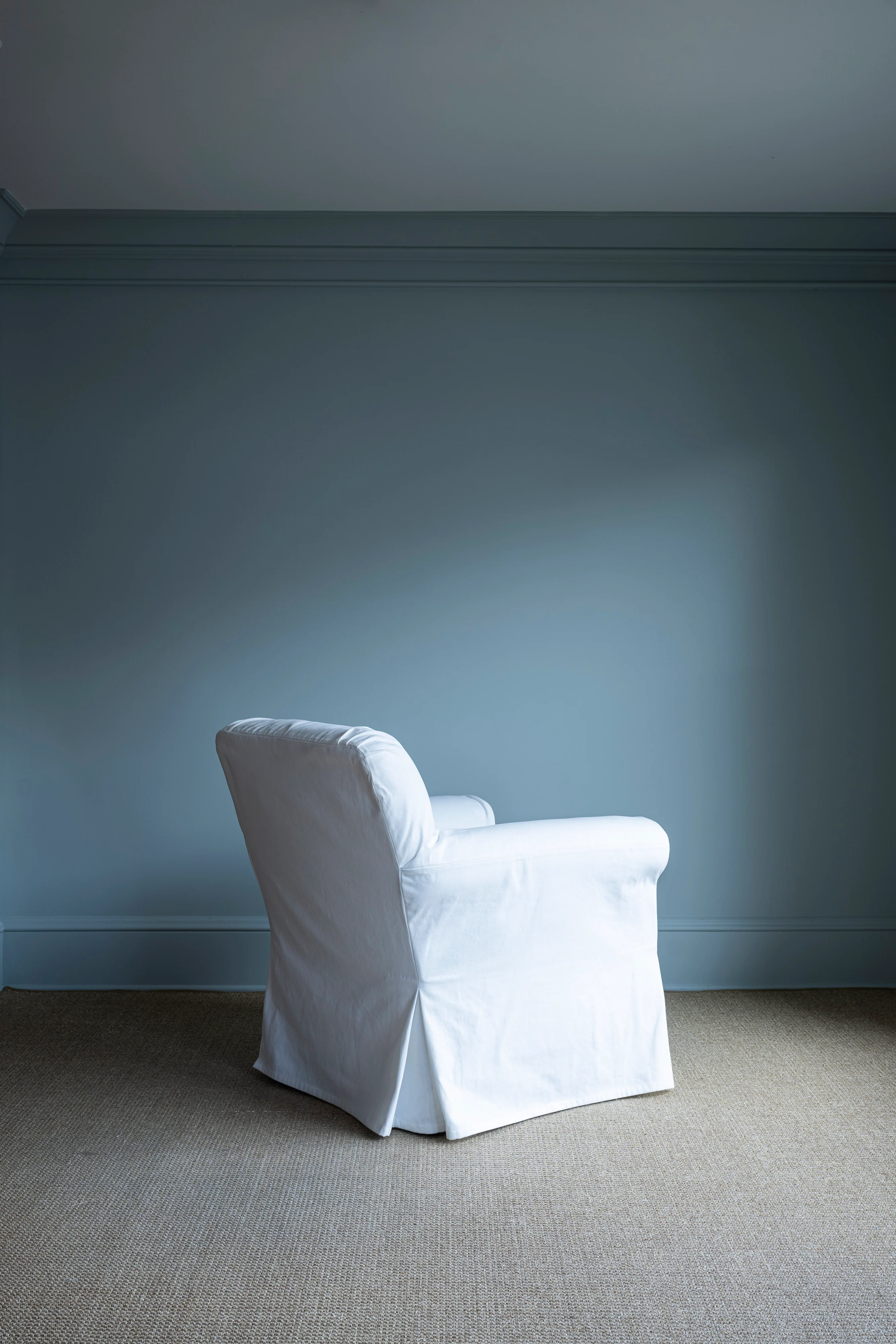 Pair of White Slipcovered Chairs
