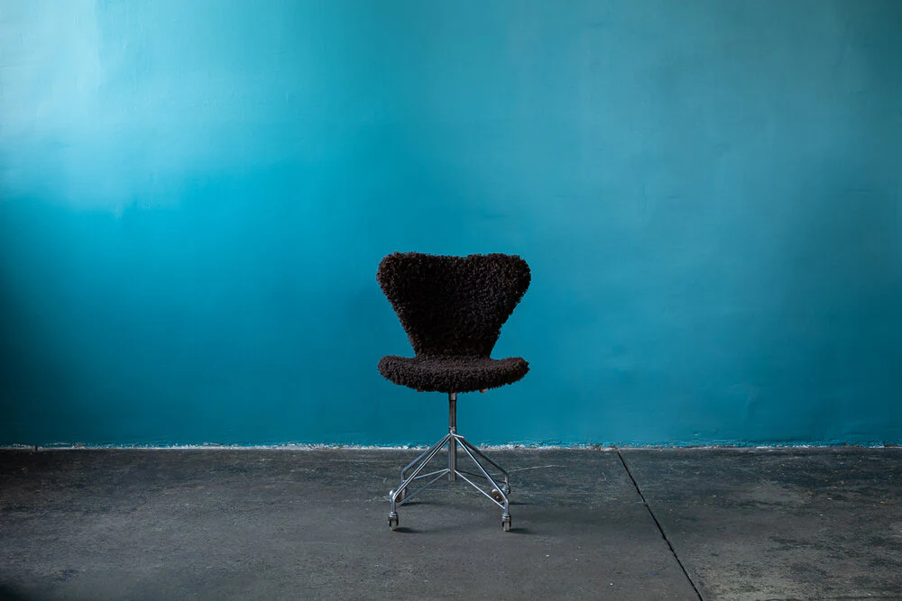Arne Jacobson Shearling Desk Chair