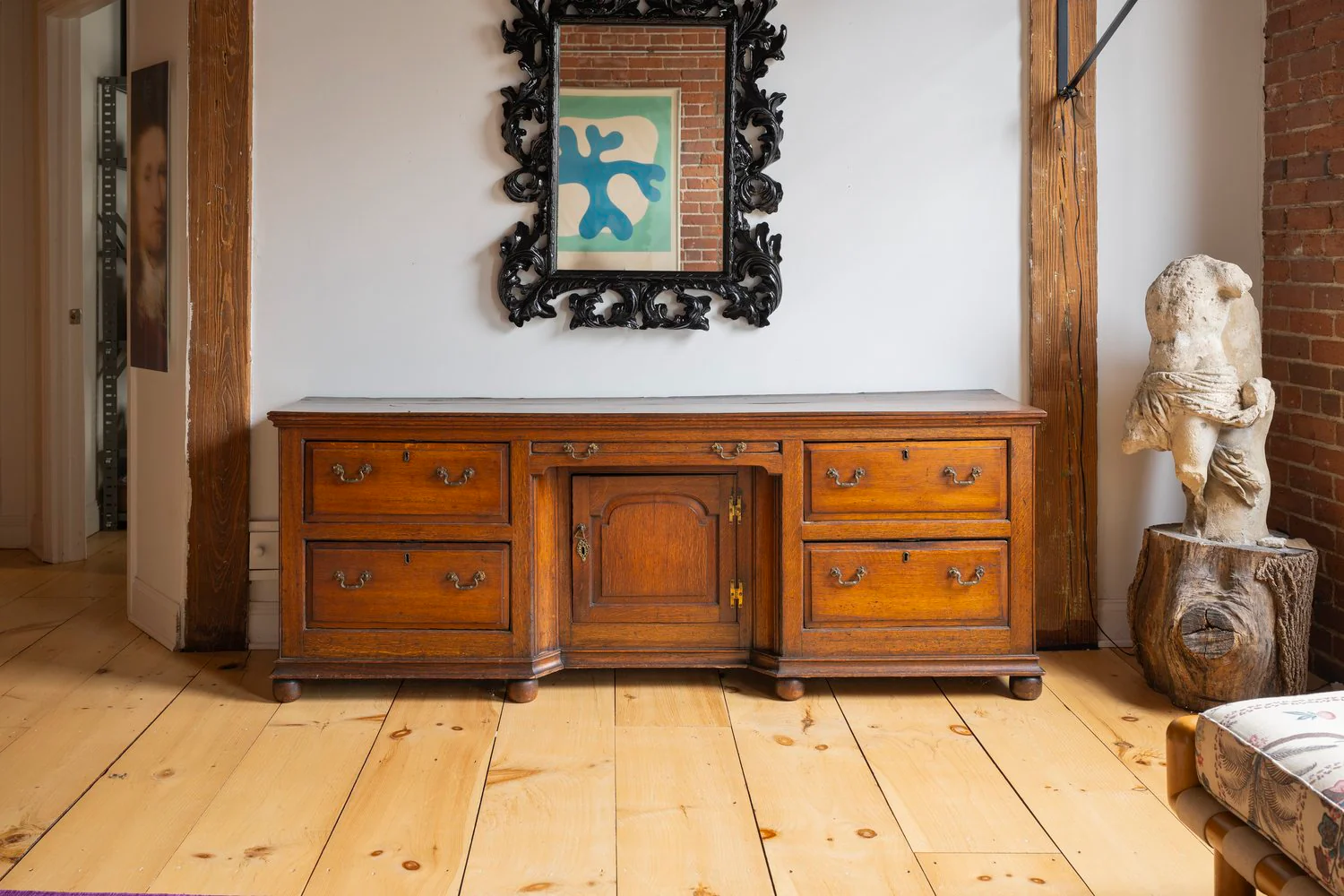Vintage Oak Sideboard Server