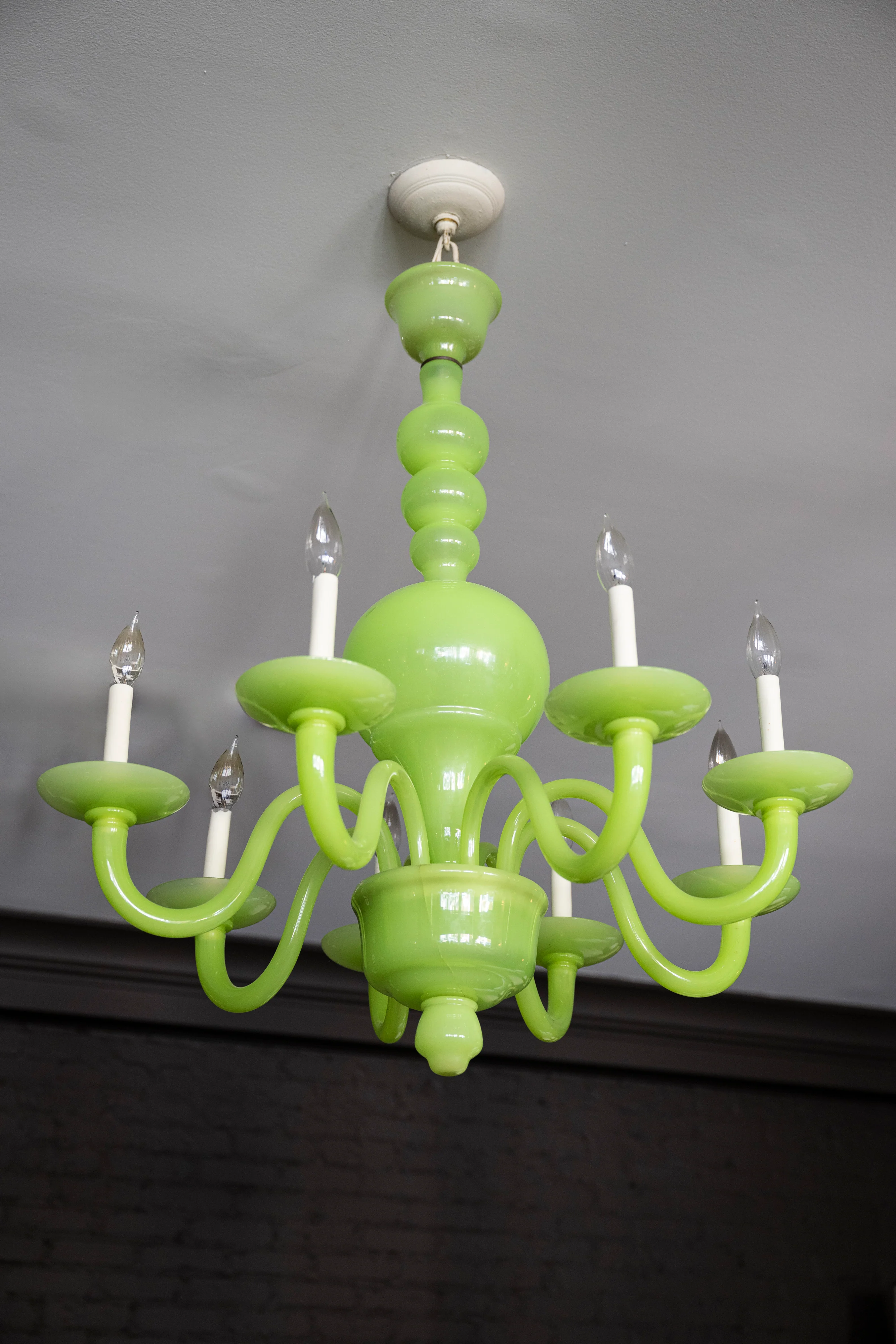 Green Murano Glass Chandelier