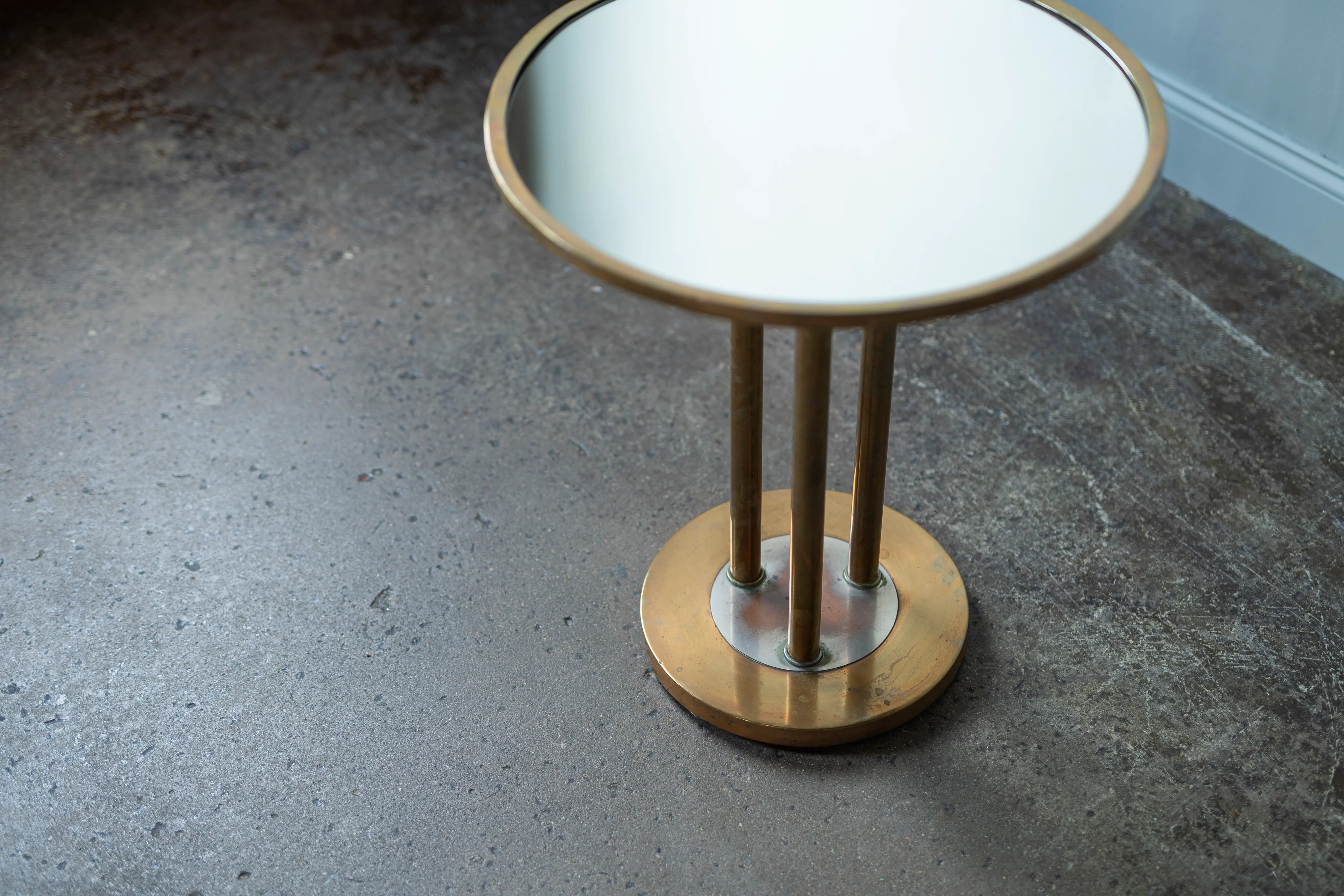 Small Round Brass Table