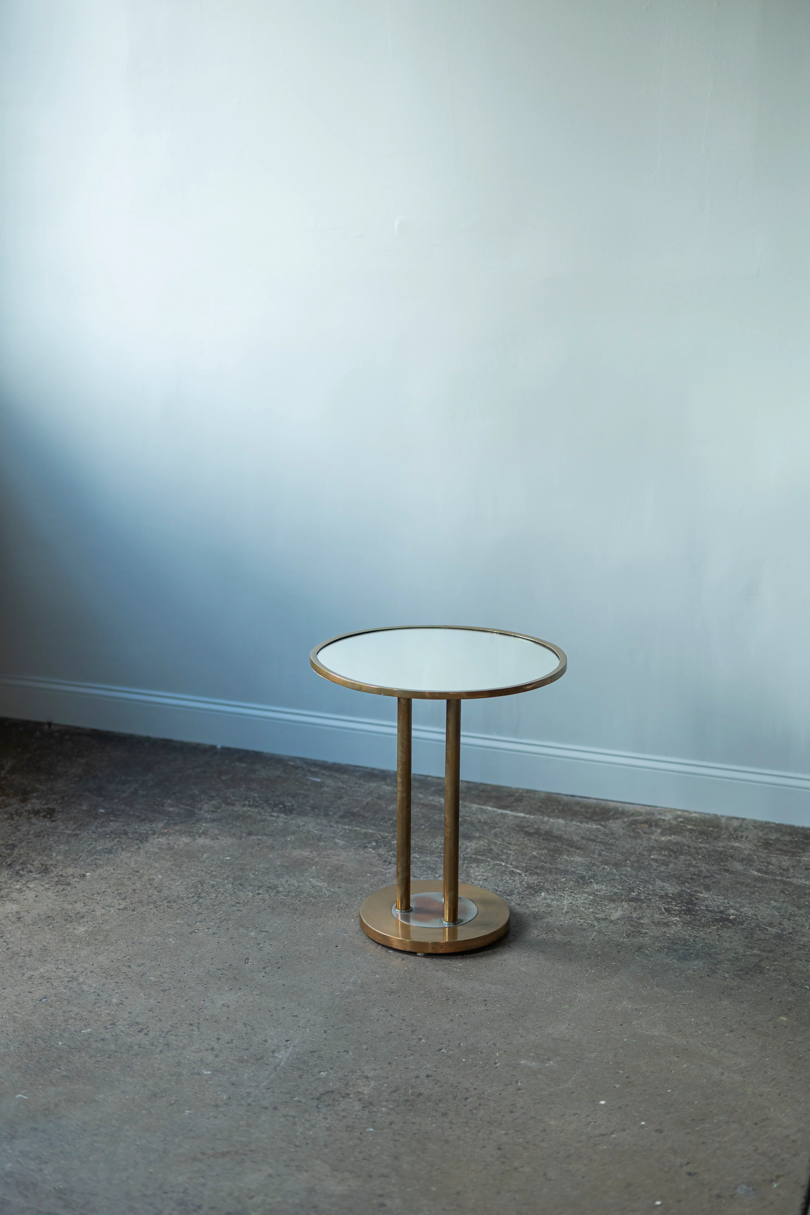 Small Round Brass Table