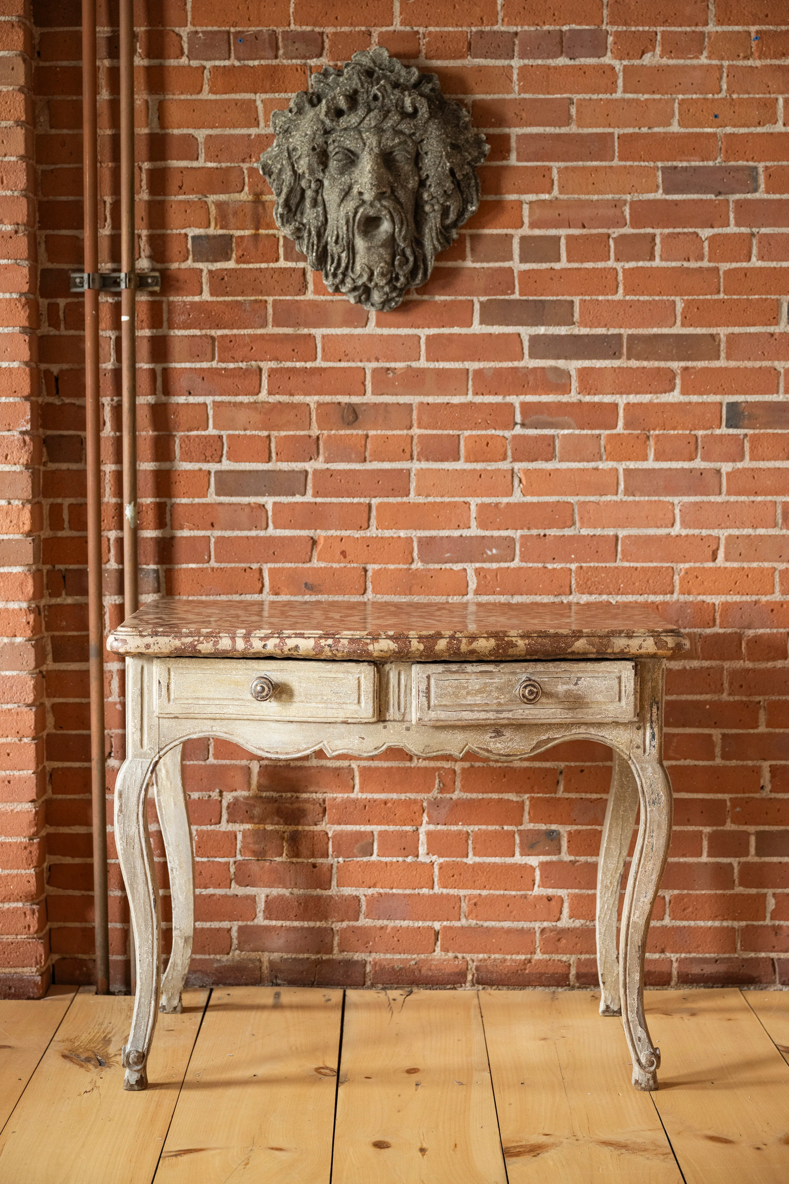 Red Marble Top Table