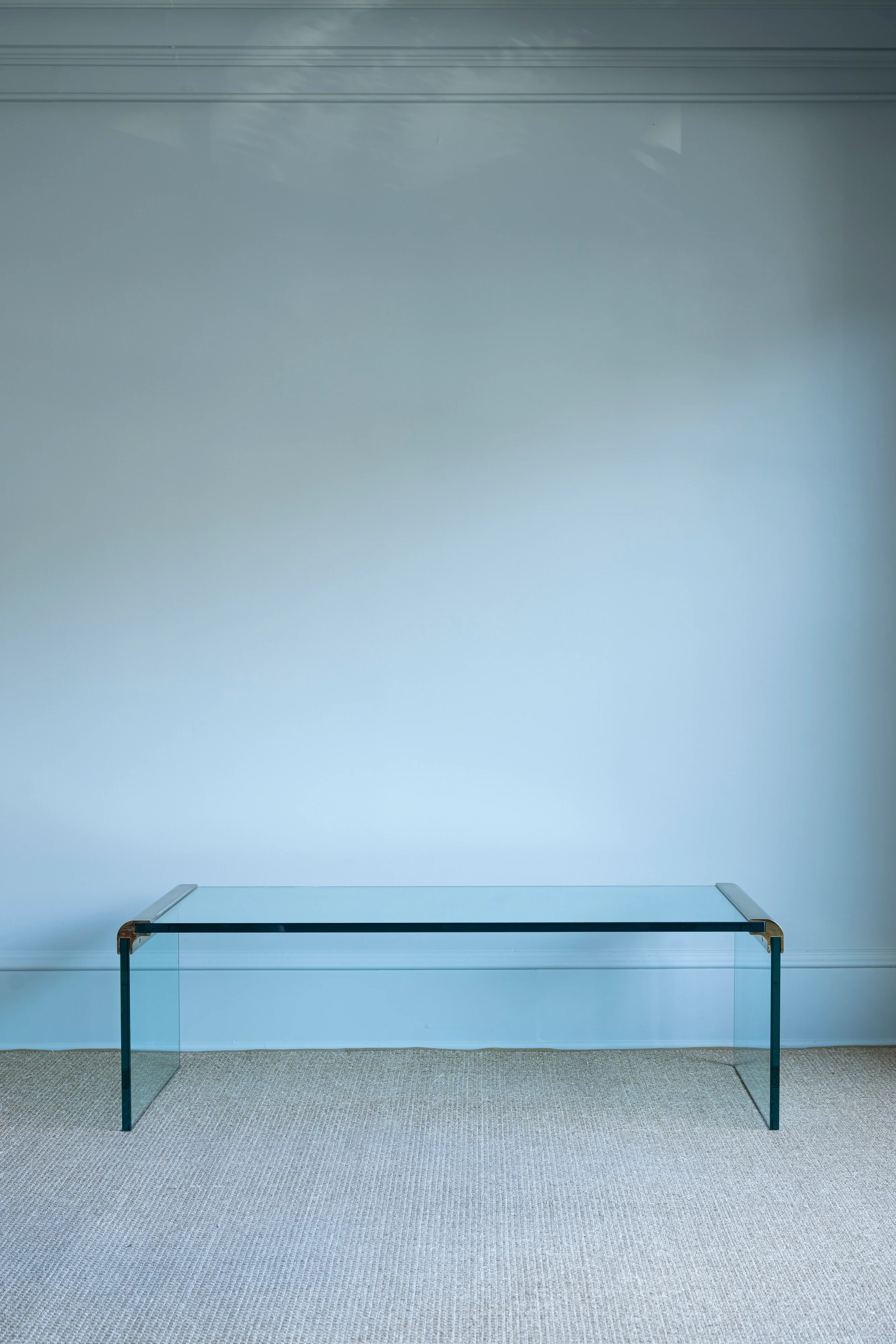 Vintage Pace Collection Brass Edge Coffee Table