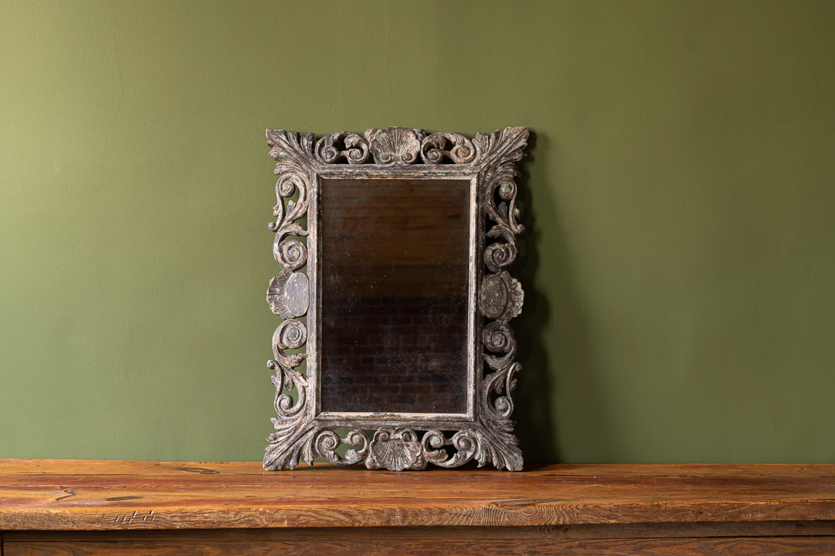 Carved Wooden Mirror
