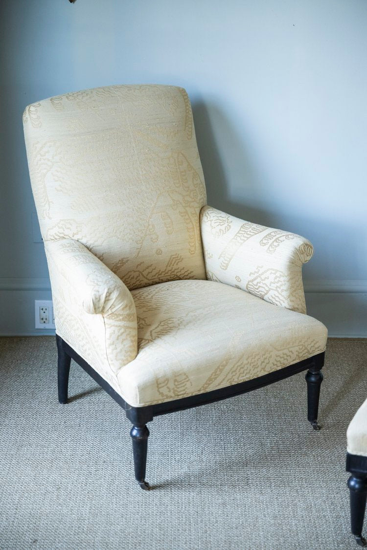 Old English Armchair and Ottoman