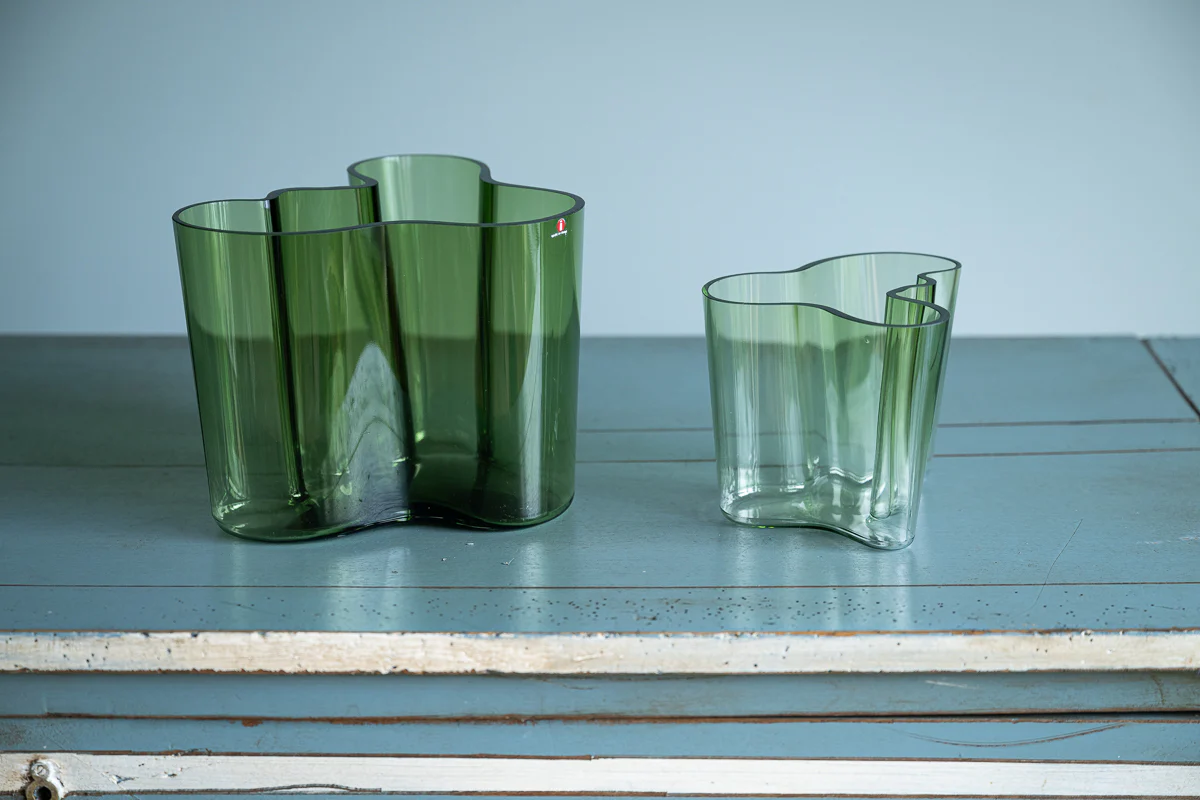 Alvar Alto Green Glass Vase